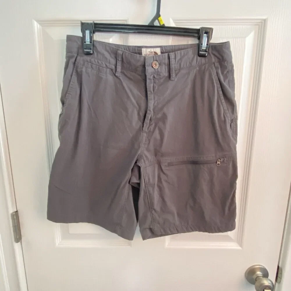 The North Face Shorts Men 30 Gray Utility Cotton Preppy Nylon Pocket Outdoor